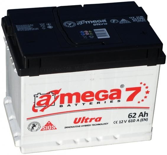 Аккумулятор A-mega Ultra AU 62.0 62 Ah 610A, A-mega